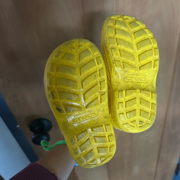 CROCS Kids Yellow Rain & Snow Boots - Picture 2 of 3